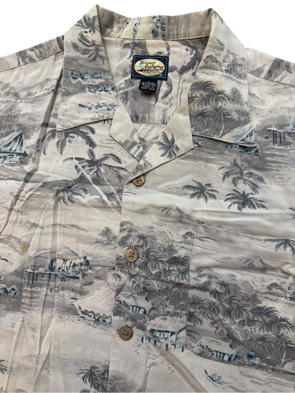 Vintage Tommy Bahama Shirt Hawaiian Button Down Short Sleeve Floral Mens Large